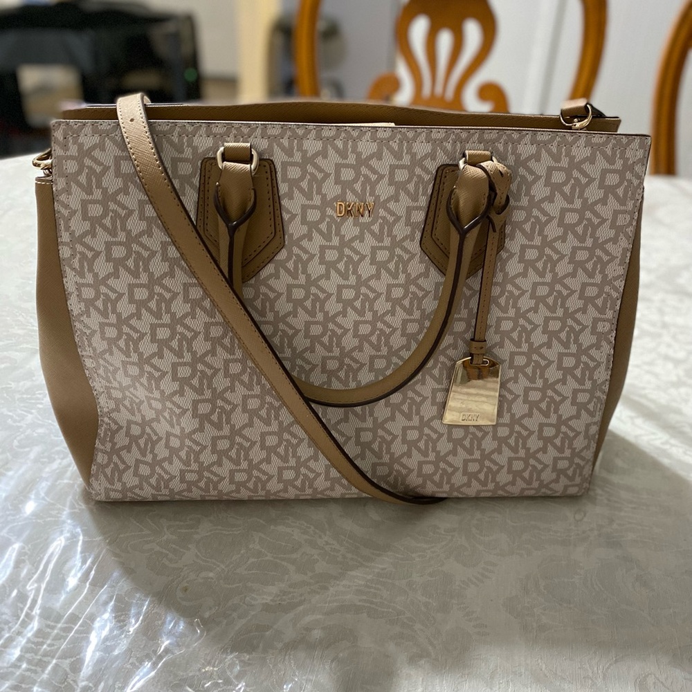 DKNY Satchel Handbag Beige/Tan